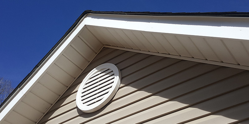 Vent in a house attic